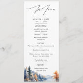 Pins Rustiques Aventure Mariage Menu (Devant)