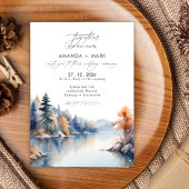 Pins rustiques Faire-part de mariage d'aventure