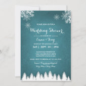 Pins rustiques Hiver Mariage Douche Invitation (Devant)