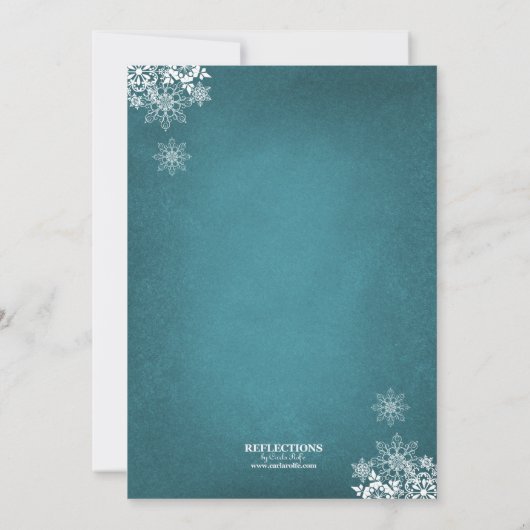 Pins rustiques Hiver Mariage Douche Invitation (Dos)
