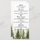 Pins rustiques Menu Mariage campagnard simple (Devant / Derrière)