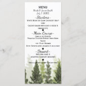 Pins rustiques Menu Mariage campagnard simple (Devant)