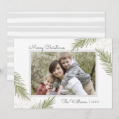 Pins simples, carte photo de Noël (Devant / Derrière)