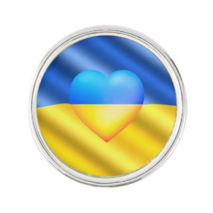 Pin's Soutien à l'Ukraine - Liberté - Paix - Ukraine Dra