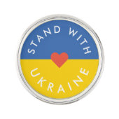 Pin's Tenez-vous avec l'Ukraine Manifestation anti-guerr (Devant)