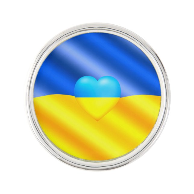 Pin's Ukraine - Paix - drapeau ukrainien - Liberté  (Devant)