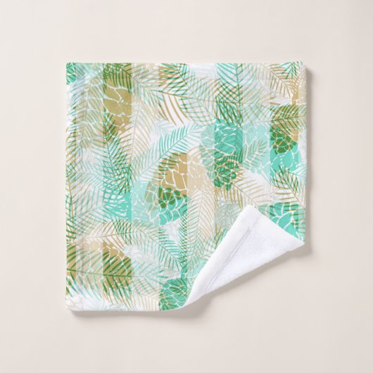 Pins vert de Noël vert vert de Noël (Gant de toilette)