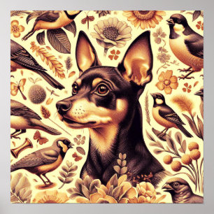 Pinscher Illustratie Poster