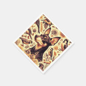  Pinscher Illustratie Servet (Hoek)