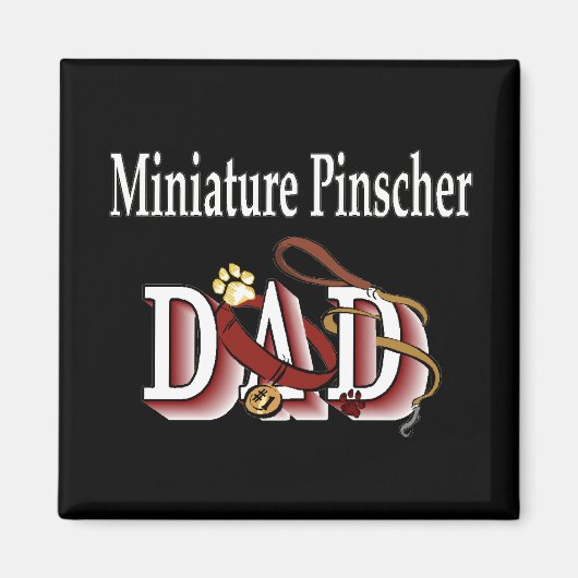 pinscher miniature papa Magnet (Devant)