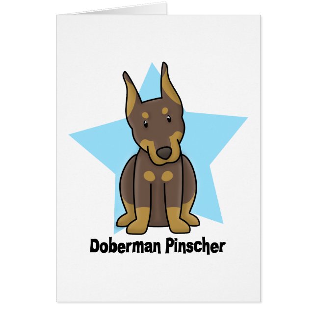 Pinscher rouge de dobermann d'étoile de Kawaii (Devant)