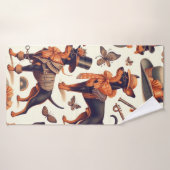 Pinscher sans fil vintage (Serviette de bain)