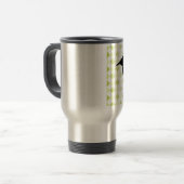 Pinson sur silhouette de tasse à thé (Devant gauche)