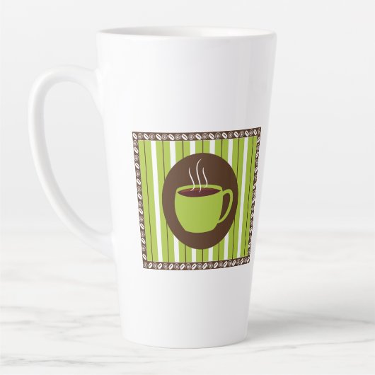 Pinstripe Coffee Latte Mok (Links)