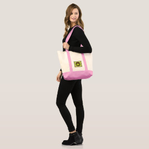 Pinstripe Coffee Tote Bag