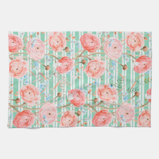 Pinstripe Floral Pattern Kitchen Towel Theedoek