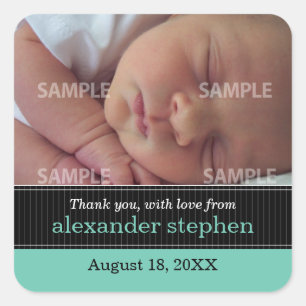 Pinstripe lint Baby Bericht Sticker
