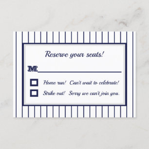 Pinstripe New York RSVP-kaart Kaart