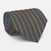 Pinstripe Rainbow Stropdas (Opgerold)