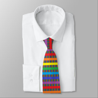 Pinstripe regenboog en regenboogstrips zwart stropdas