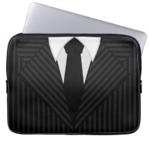 Pinstripe Suit en Stropdas Cool 13-inch laptophoez