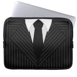 Pinstripe Suit en Stropdas Cool 13-inch laptophoez Laptop Sleeve