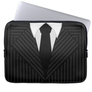 Pinstripe Suit en Stropdas Cool 13-inch laptophoez Laptop Sleeve