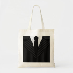 Pinstripe Suit en Stropdas Masculine Canvas tassen