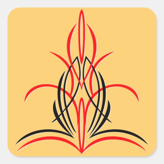 Pinstripe Vierkante Sticker (Voorkant)