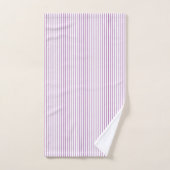 Pinstripe violet et blanc (Serviette à main)