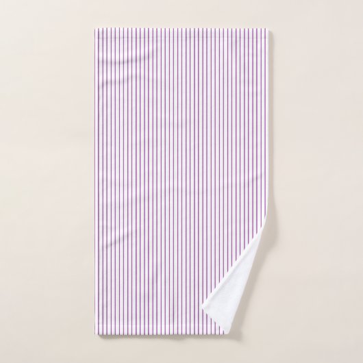 Pinstripe violet et blanc (Serviette à main)