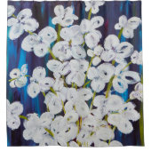 Pinstripes Abstract Orchidee Douchegordijn (Voorkant)