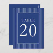 Pinstripes Tafelnummers (Navy Blue / White) (Voorkant / Achterkant)