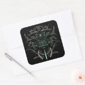 Pinstriping Hot Rod Vierkante Sticker (Envelop)