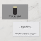 Pint Bier | (donker) Visitekaartje (Voorkant / Achterkant)