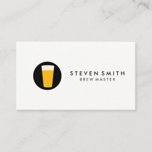 Pint Bier Logo Zwart Wit Visitekaartje