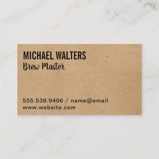 Pint Bier Visitekaartje (Achterkant)