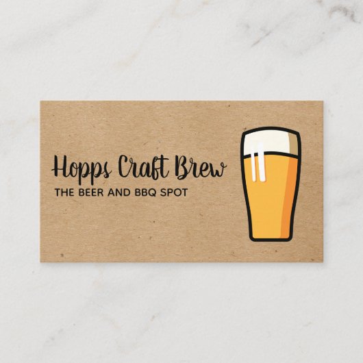 Pint Bier Visitekaartje (Voorkant)