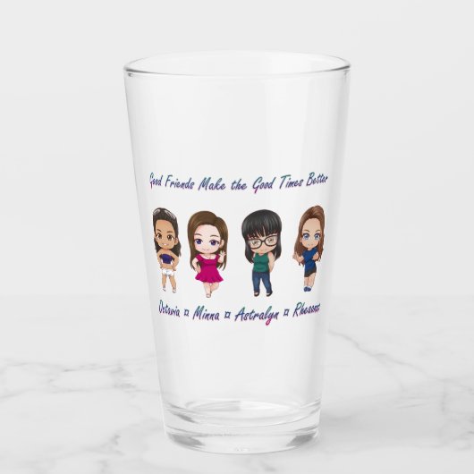 Pint Glass - Goede vrienden Glas (Voorkant)