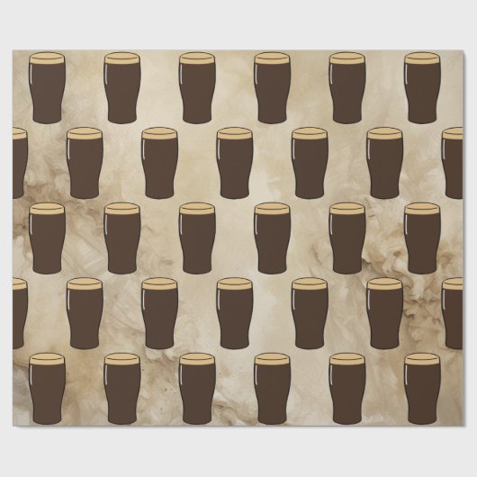 Pint of Irish Stout Beer Drinker Cadeaupapier (Vlak)