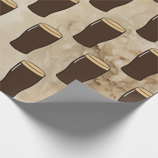 Pint of Irish Stout Beer Drinker Cadeaupapier (Hoek)