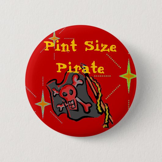 Pint Size Pirate! Ronde Button 5,7 Cm (Voorkant)