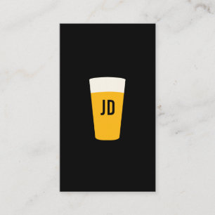 Pint van Beer Logo Black Visitekaartje