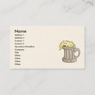 pint-van-bier-vector, Naam, Adres 1, Adres 2.. Visitekaartje