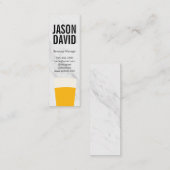 Pint van bijenkorrelvariatie mini visitekaartje (Voorkant / Achterkant)