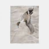 Pintail Drake Taking Flight Fleece Deken (Voorkant)