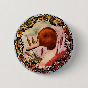 Pintail Duck Ronde Button 5,7 Cm