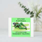 pintball-speler briefkaart (Staand voorkant)