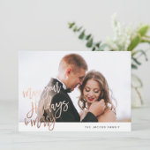 PINTED OR FOIL carte de vacances photo (Debout devant)