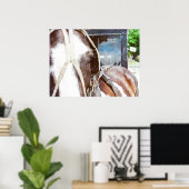 Pinto Amish Buggy Horse Poster (Thuiskantoor)